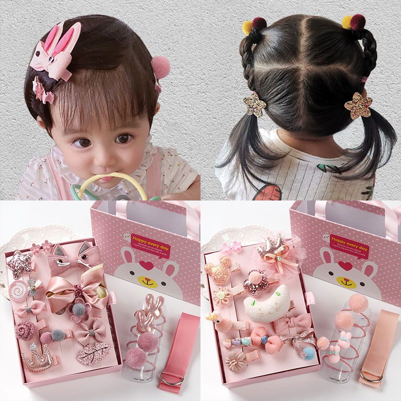 18pcs/set Korean Baby Hair Clip Cute Hair Accessories Gift With Box