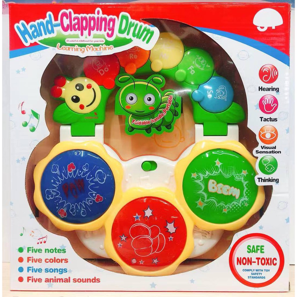 Baby puzzle hand clap drum baby shiny sound toy | Shopee Philippines