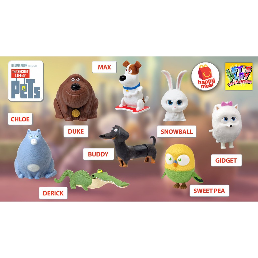 Mcdonalds happy meal toys secret life of 2024 pets 2