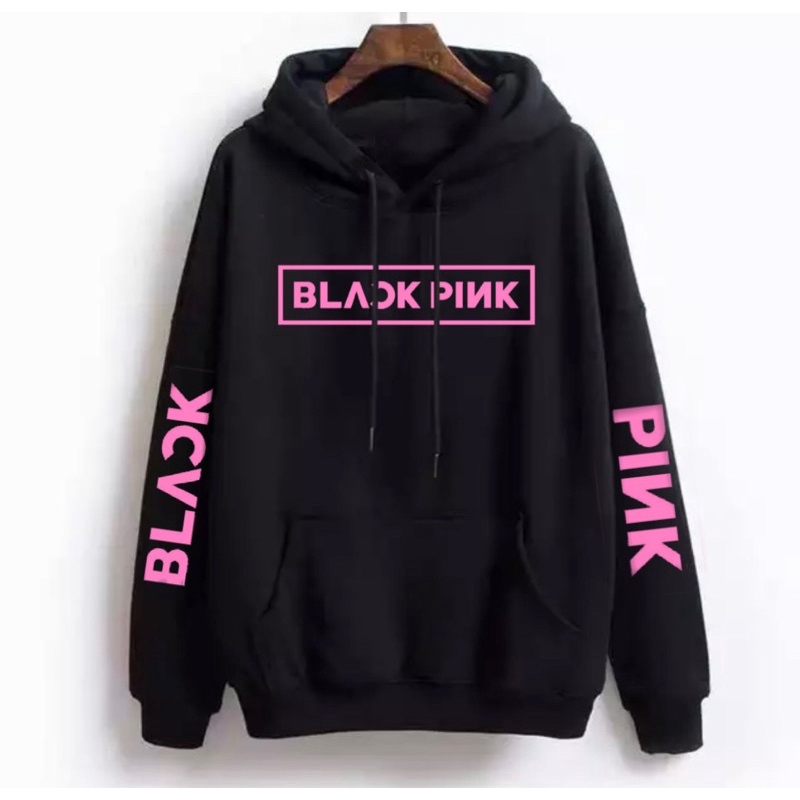 Black pink Hoodie jacket AdultKidsPlussize | Shopee Philippines