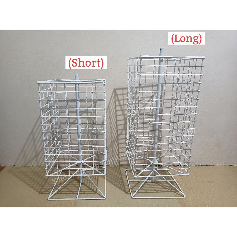 (Short/Long) Heavy Duty Revolving Metal Display Rack Standing ...