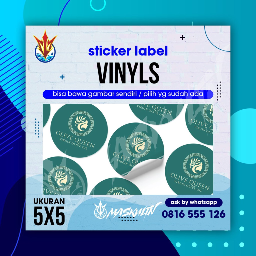 5x5 VINYL label Sticker Without Lamination BAKERY Cake Shop/Packaging ...