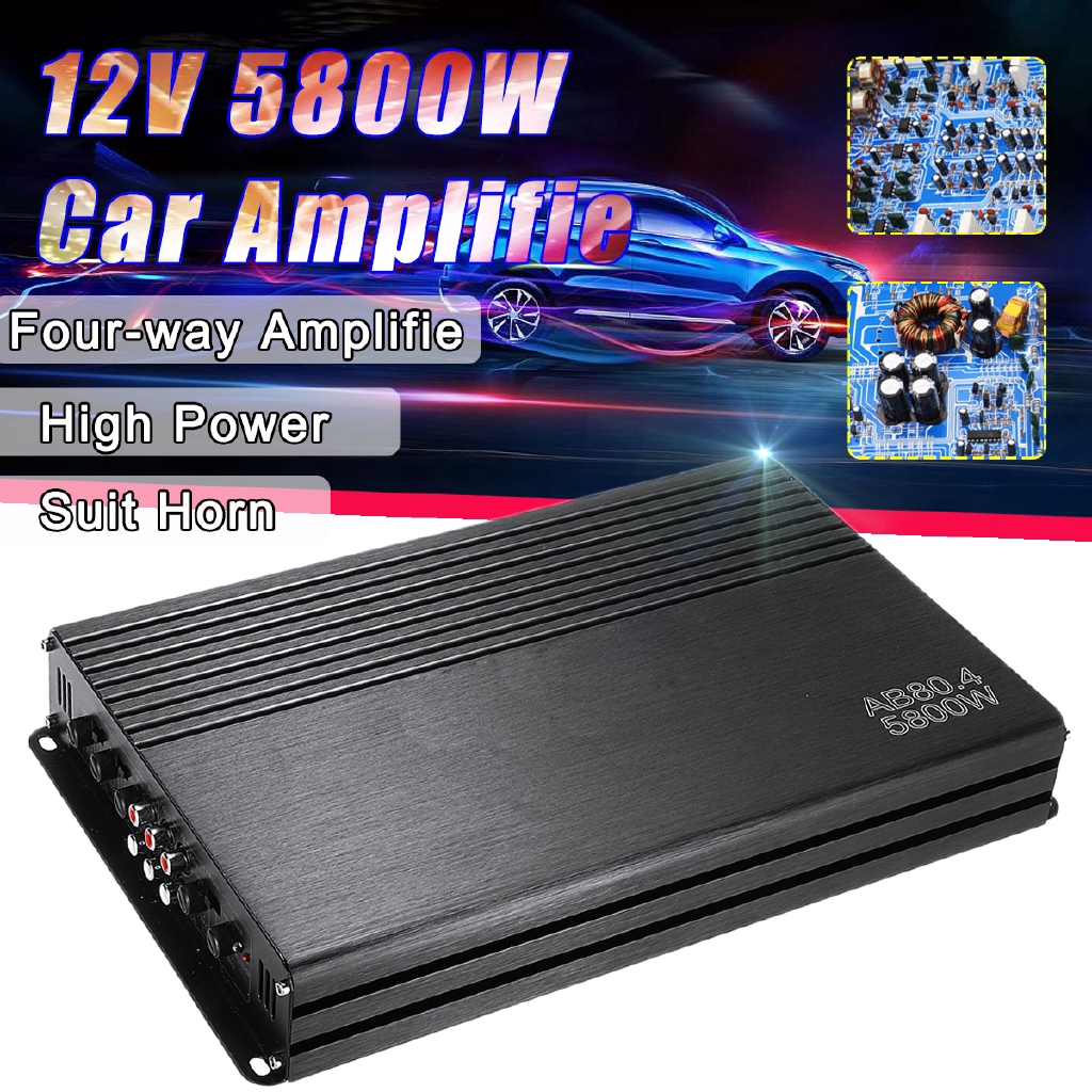 5800W 12V 4 Channel Car Amplifier Subwoofer Class A/B Car Audio Amp