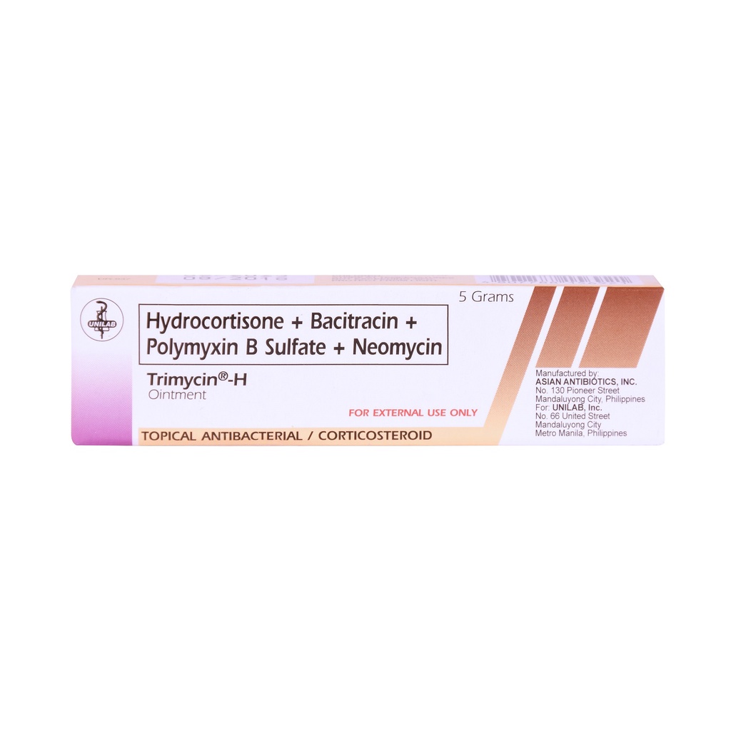 Trimycin Hydrocortisone Bacitracin Polymyxin B Sulfate Neomycin 5g Shopee Philippines 5448