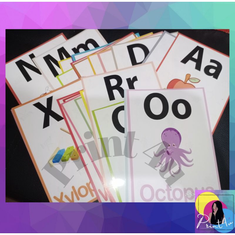 Alphabet flashcard A-Z Laminated | Shopee Philippines