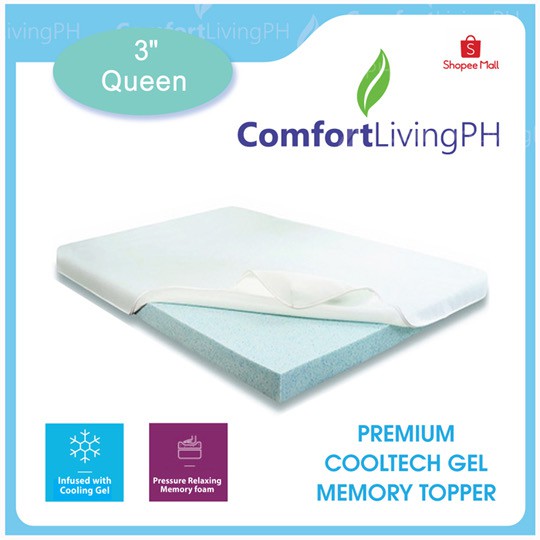 Comfort Living Foam Topper Queen 60x75 3 inch Thickness Premium
