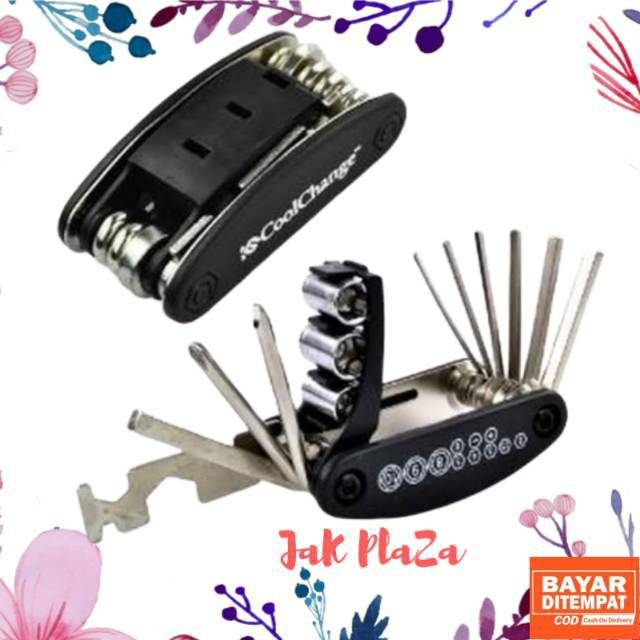Practical 16 In1 Folding SHOCK Lock Set - Tool Set Bicycle Mini Setl ...