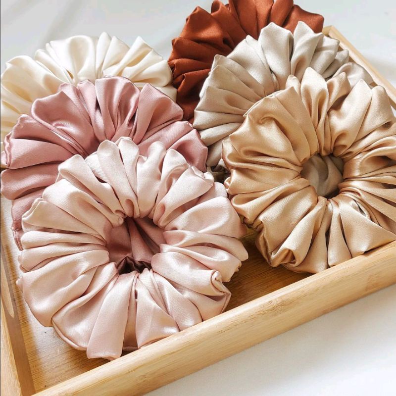 premium silk scrunchies | bridal scrunchies | 100% charmuese silk ...