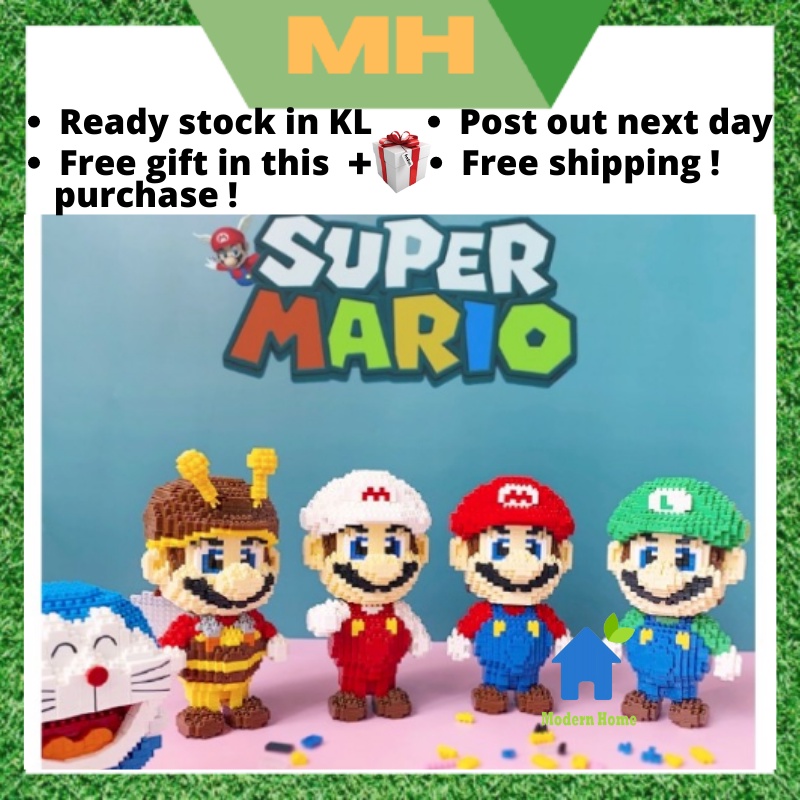 Nano Blocks Super Mario Brothers Micro Building Bricks Educational Adults  kids Toys Creative Desktop Decor