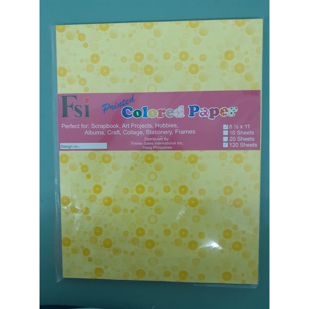 FSI Printed Colored Paper (120SHEETS) | Shopee Philippines