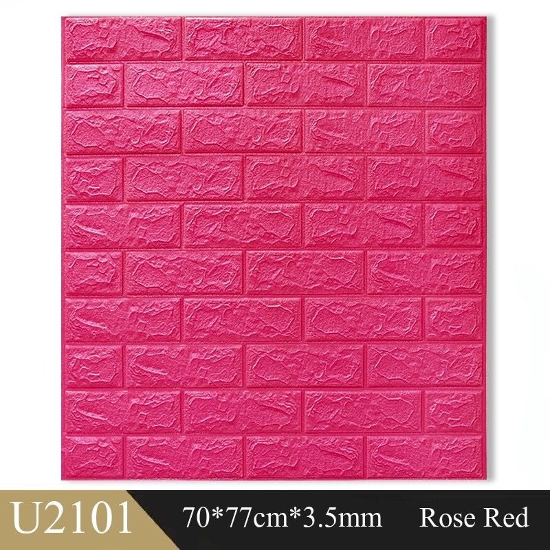Big size 70X77cm Wall Stickers PE Foam 3D WallPaper Brick safety