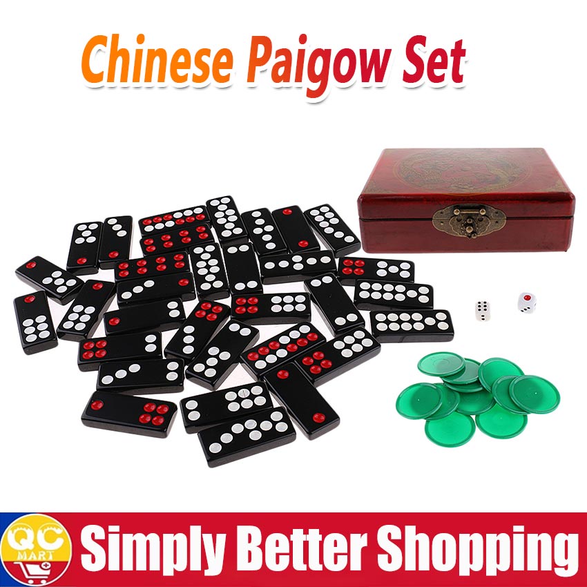 Chinese Pai Gow Family Set Gathering Toy Chinese Pai Gow Paigow Tile ...