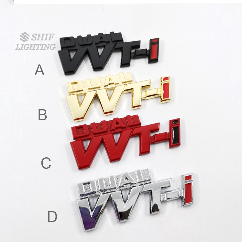 1 x Metal DUAL VVTI VVT-I Logo Letter Car Auto Rear Side Emblem Badge ...