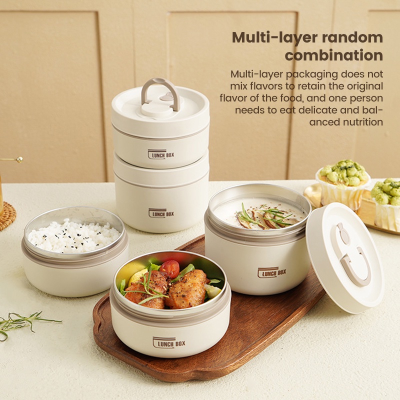 Bento Lunch Box Stainless Steel Thermal Leakproof Lunch Box For Kids