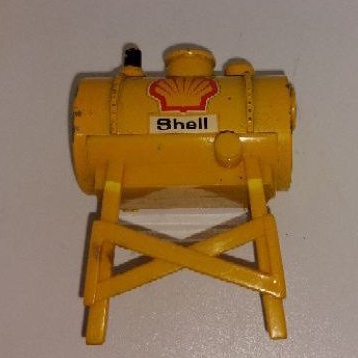 Vintage Collectible Shell Miniature Mini Petroleum Storage Yellow Tank ...