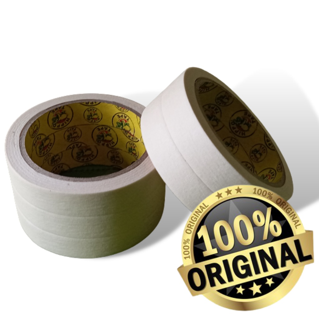 (PER BOX) HIPPO MASKING TAPE - 25 YARDS | Shopee Philippines