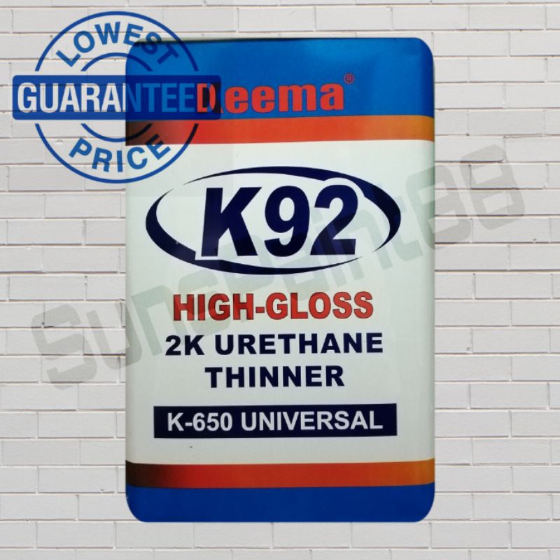 K92 High Gloss 2K Urethane Thinner K650 Universal (4L) Shopee