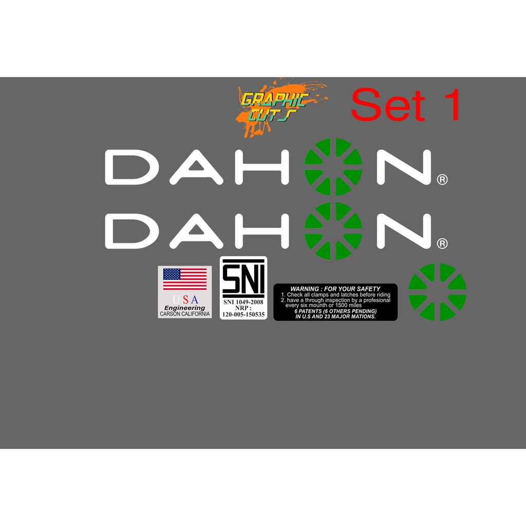 Dahon decals on sale