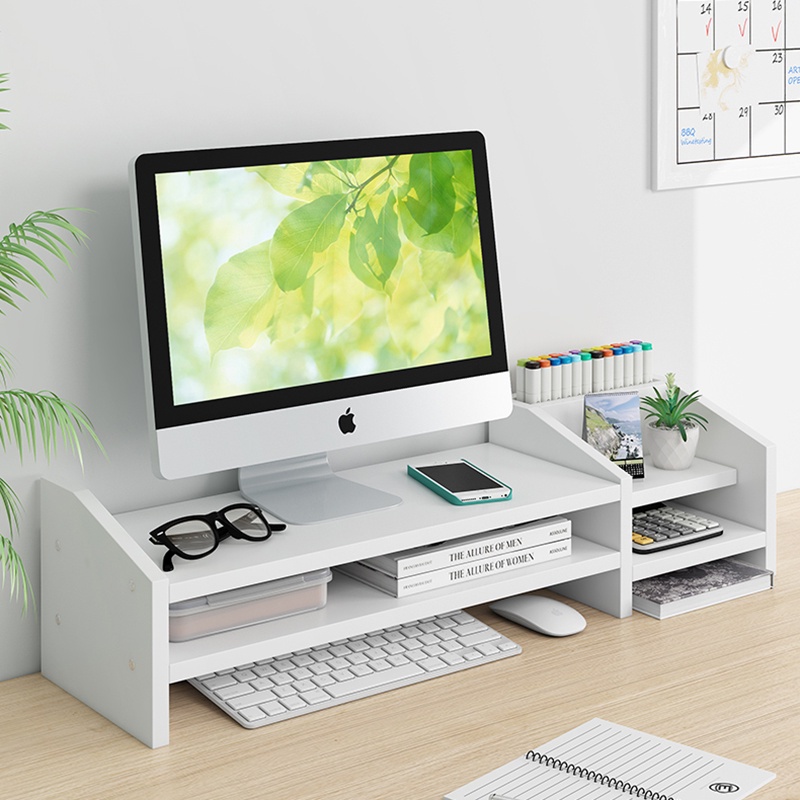 Computer monitor rack study table organizer stationery storage desktop ...