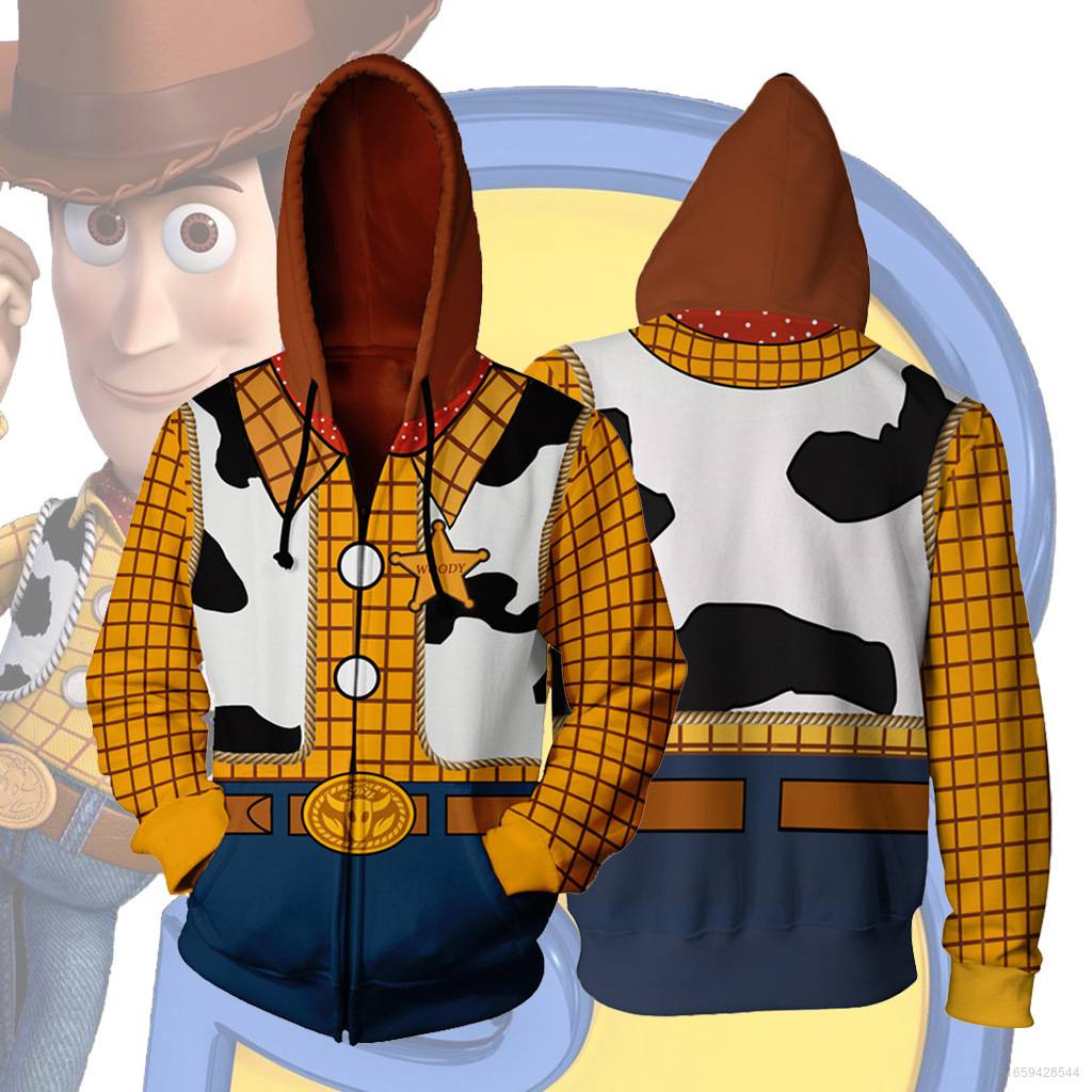 Best Toy Story Woody Jacket Anime Cosplay Long Sleeve Tops Casual ...