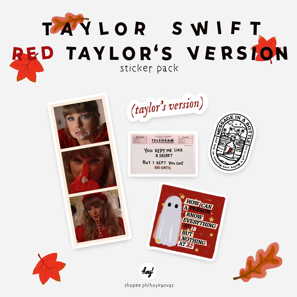 Taylor Swift Red Taylor's Version Sticker Bundle | Shopee Philippines