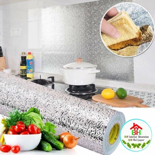 BHW Size 5 Meters * 45CM Adhesive Kitchen Stickers Gold and Silver PVC ...