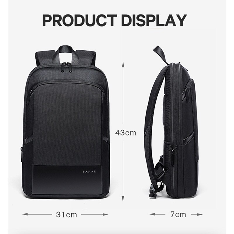 BANGE 15.6 inch Laptop Backpack for men Ultra thin Bagpack Slim Anti ...