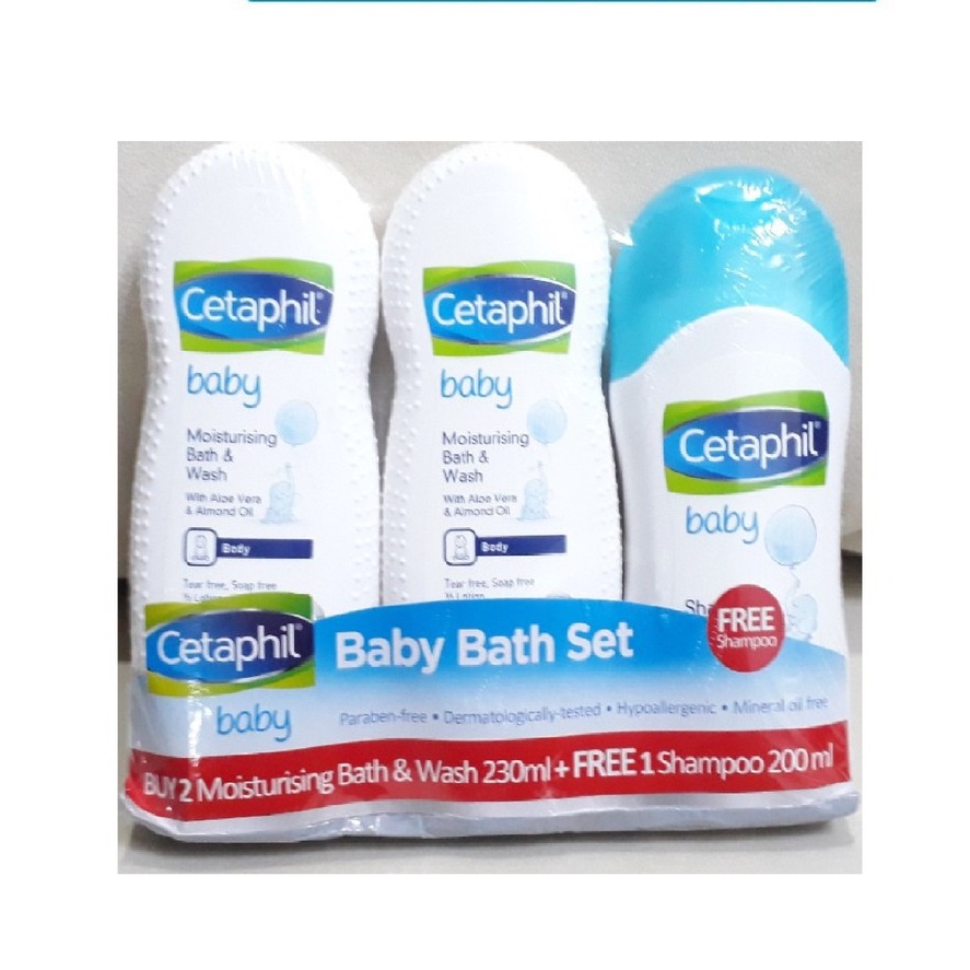 Cetaphil Baby Bath Set (2x Moisturizing Bath & Wash with FREE Shampoo