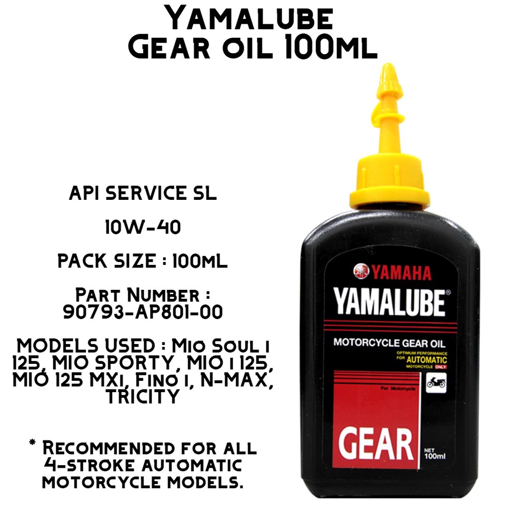 AS YAMAHA NMAX 155 V1 YAMALUBE GEAR OIL 100 ML Original Shopee Philippines