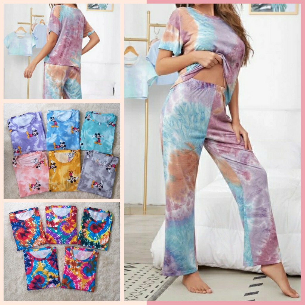 Tie dye terno pajama sale