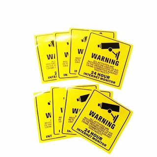 10x10cm Security Camera System Warning Sign Sticker | Shopee Philippines