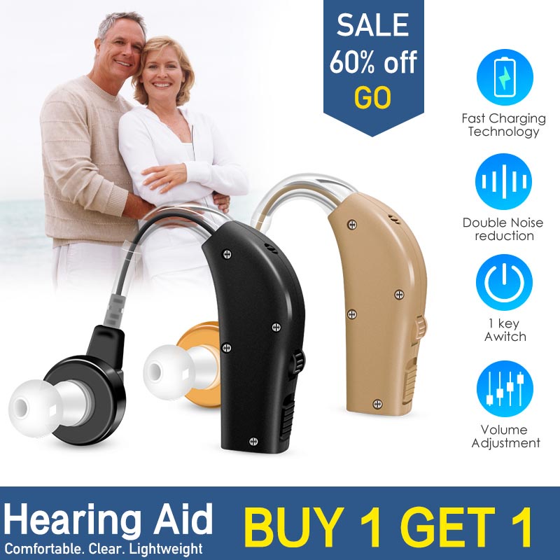 【Buy 1 get 1 free】Hearing Aid Noise Hearing aids Sound Amplifier Behind ...