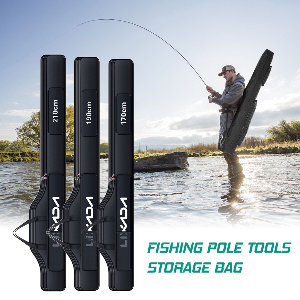 new】 Lixada 100cm/130cm/150cm Fishing Bag Portable Folding Fishing Rod Reel