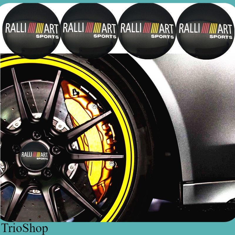 4PCS 56mm RALLI ART Car Center Cap Emblem Wheel sticker Hub Caps Mags ...