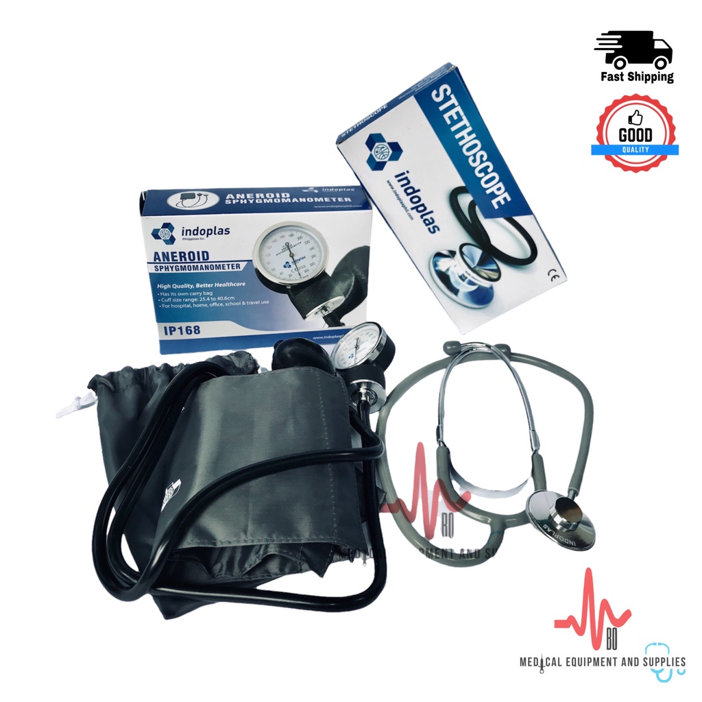 Indoplas/Partners/Great Aneroid Sphygmomanometer with Stethoscope