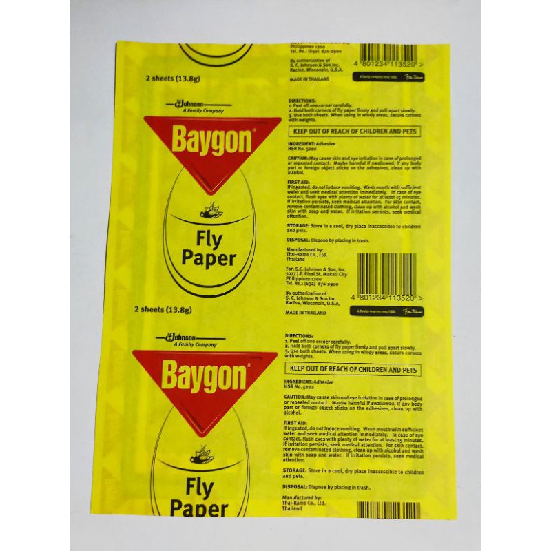 Adhesive Baygon Fly Paper | Shopee Philippines