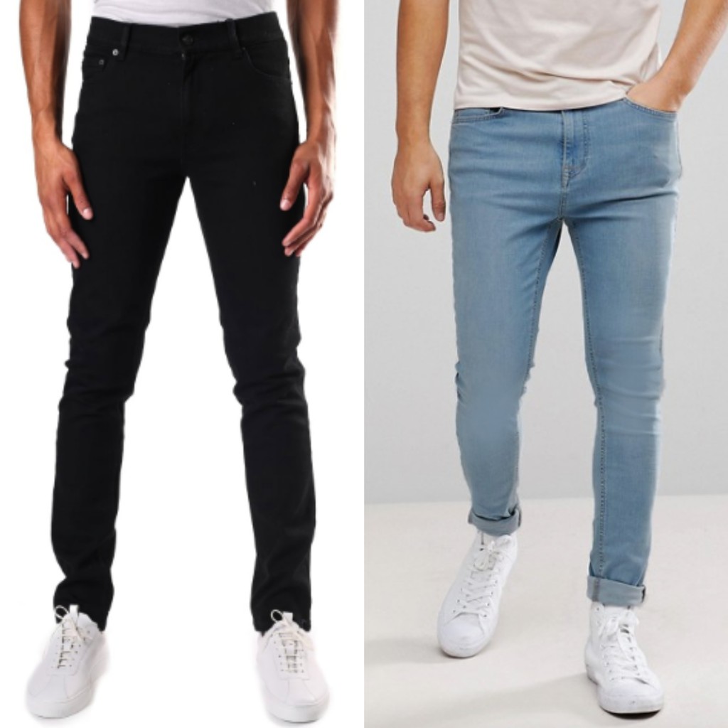 [3 Colors] Men's Skinny Jeans Stretchable Fits Up to 36 Waistline ...