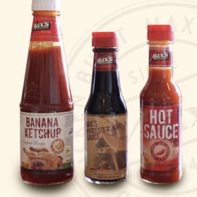 Max's Original Recipe Banana Ketchup Hot Sauce or Worcestershire sauce