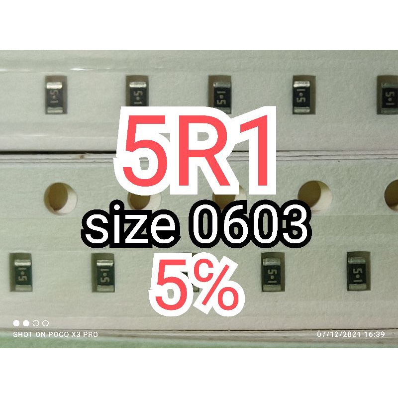 10pcs resistor chips smd 5R1 size 0603 5.1ohm | Shopee Philippines