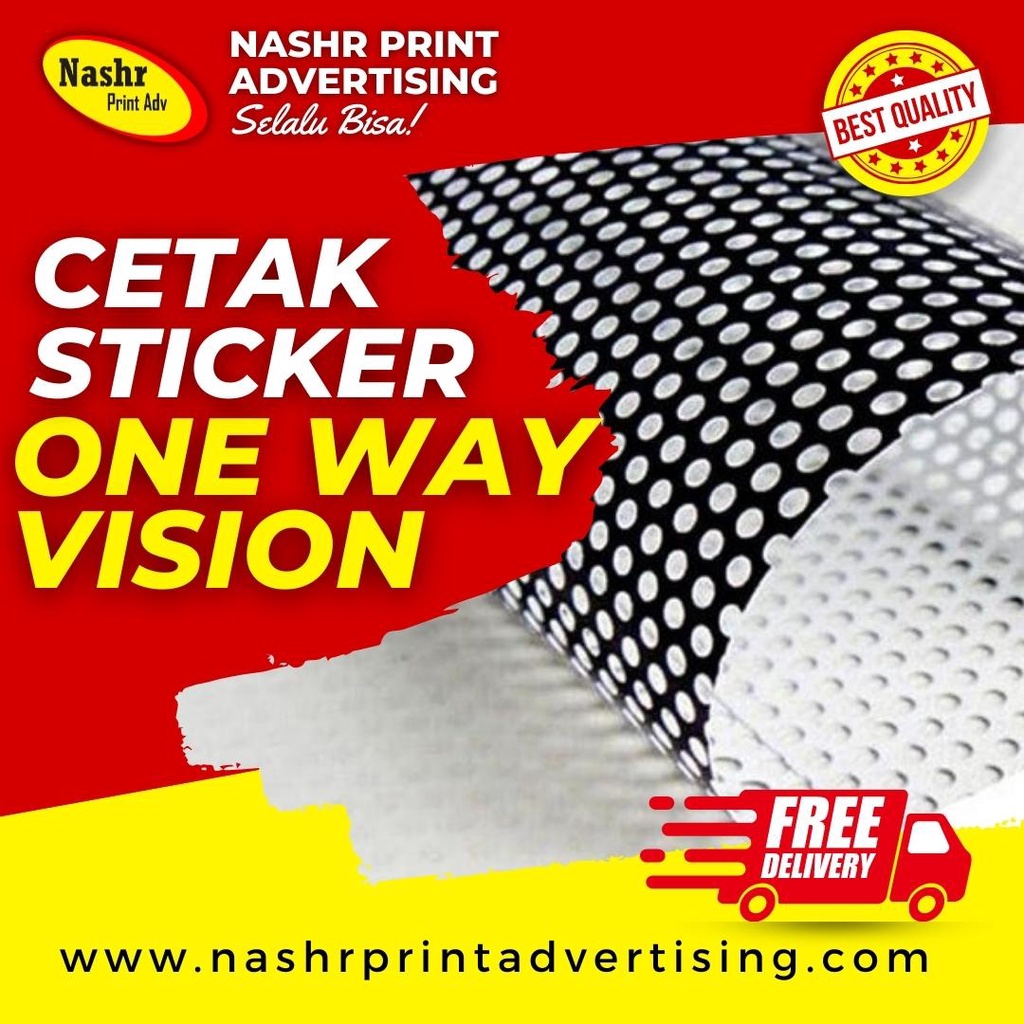 Print ONE WAY VISION STICKER Car Glass Sticker Translucent Stickers