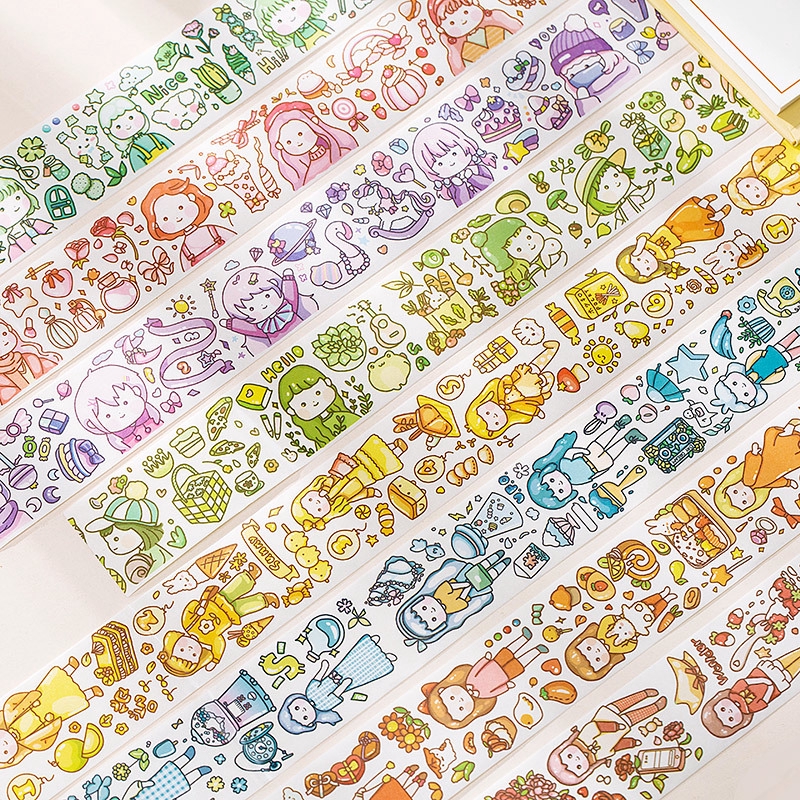 Masking Tape Cocoa Series Japanese Paper Stickers Cute Paper Tape DIY ...