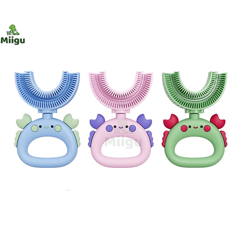 Miigu Baby New U- Shaped Toothbrush DINO Design Perfect For Kids ,Oral ...