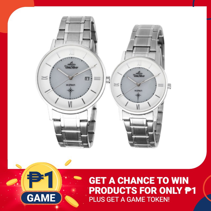 Unisilver couple clearance watch