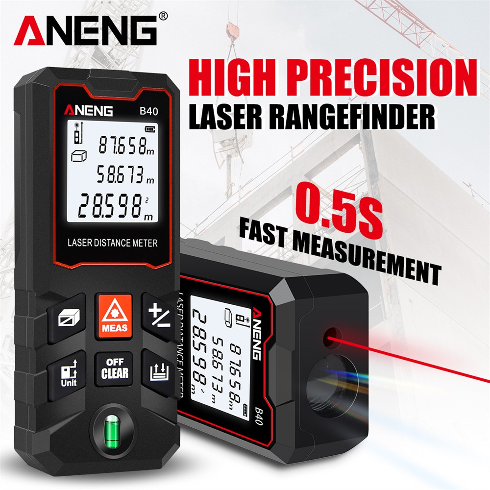 Aneng B40/60/80/100 Laser Distance Meter Digital Rangefinder Area ...