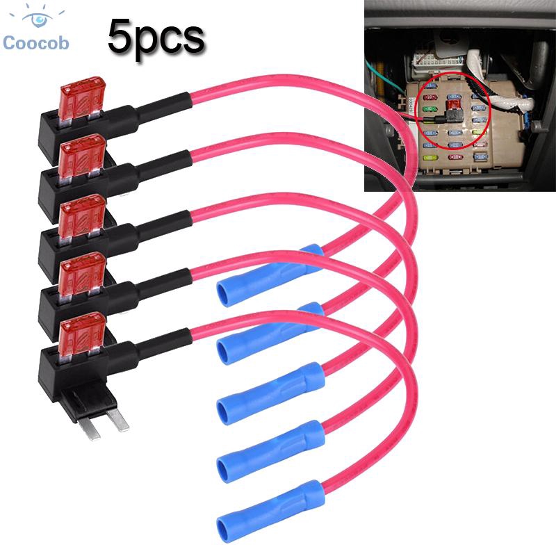 Pcs Add A Circuit Mini Blade Fuse Splice Holder Atm Apm Back Fuses Tap V Shopee Philippines