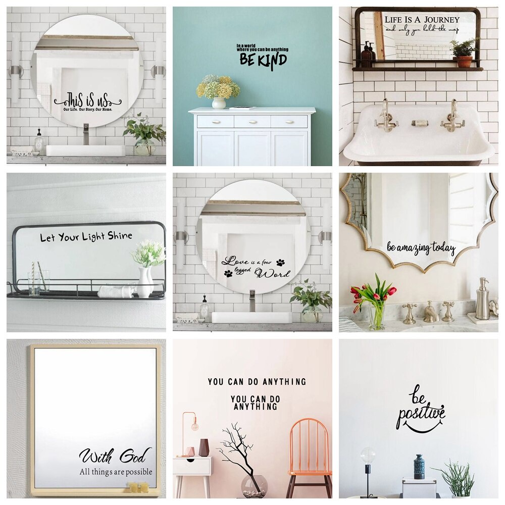 Creative Interesting Text Pvc Wall Decals Home Decor Waterproof Wall