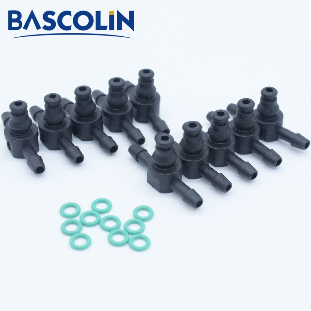 10pieces/lot BASCOLIN Diesel Injector Return Oil Backflow Joint Pipe T ...