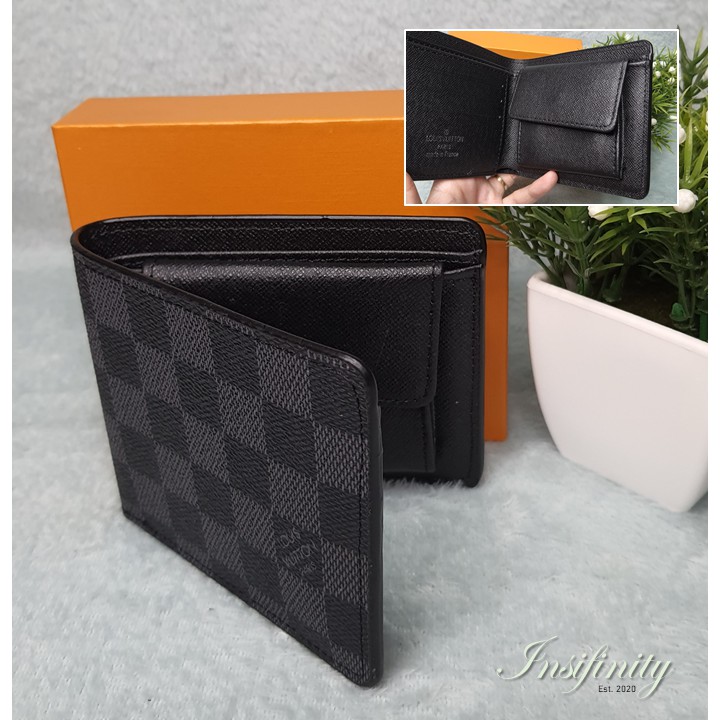 Insifinity Louis Vuitton LV Men s Wallet with Coin Purse Damier Graphite