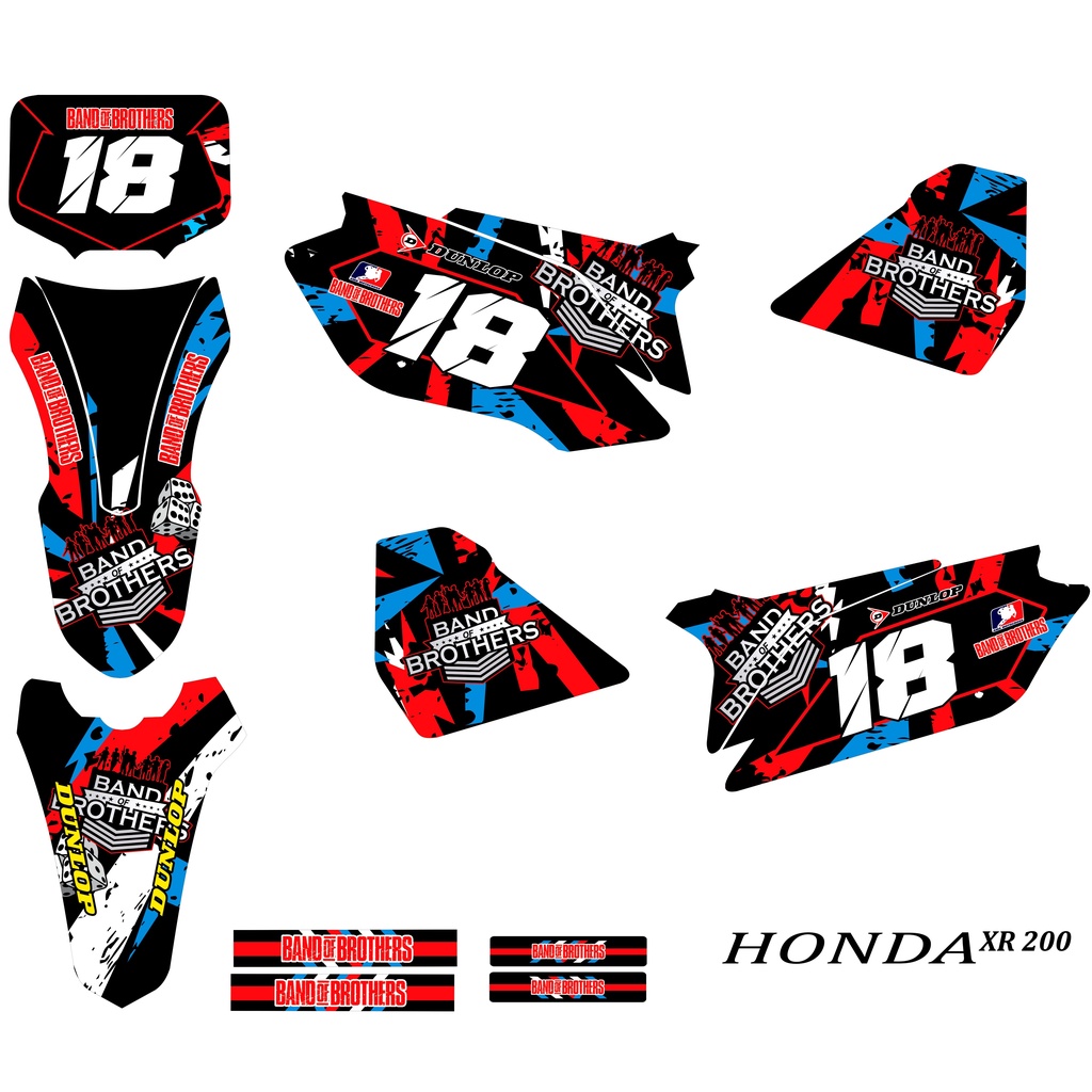FULL DECALS FOR HONDA XR200(MODIFIED BODY KIT CRF250) Shopee Philippines