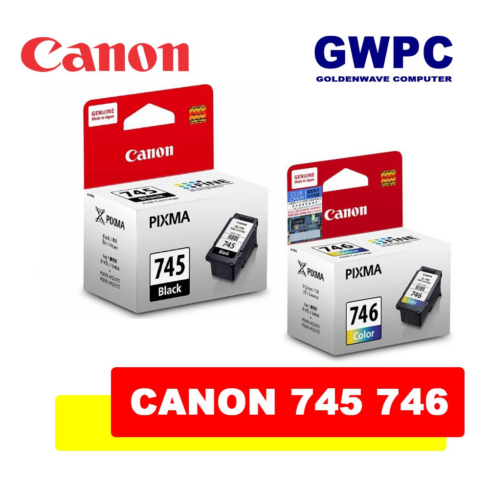 Canon Pg 745 Cl 746 Genuine Ink Cartridge 745 746 Shopee Philippines 8279